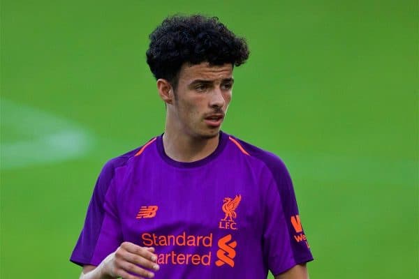 BIRKENHEAD, ENGLAND - Tuesday, July 10, 2018: Liverpool's Curtis Jones during a preseason friendly match between Tranmere Rovers FC and Liverpool FC at Prenton Park. (Pic by Paul Greenwood/Propaganda)