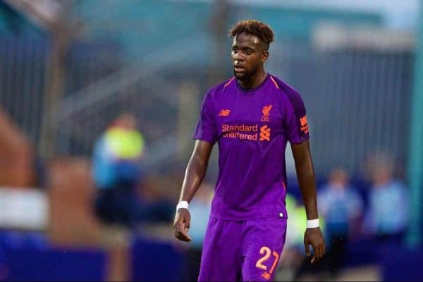 BIRKENHEAD, ENGLAND - Tuesday, July 10, 2018: Liverpool's Divock Origi during a preseason friendly match between Tranmere Rovers FC and Liverpool FC at Prenton Park. (Pic by Paul Greenwood/Propaganda)