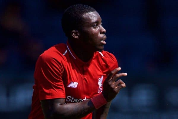 BURY, ENGLAND - Saturday, July 14, 2018: Liverpool's Sheyi Ojo during a preseason friendly match between Bury FC and Liverpool FC at Gigg Lane. (Pic by Paul Greenwood/Propaganda)