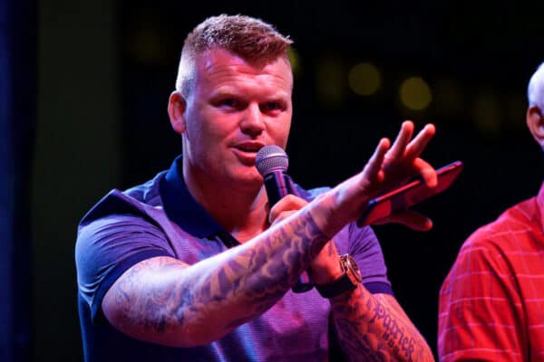 CHARLOTTE, USA - Saturday, July 21, 2018: Liverpool FC legend John Arne Riise on stage at a Legends show at the Rooftop 102 in the Epicentre Charlotte ahead of a preseason International Champions Cup match between Borussia Dortmund and Liverpool FC in Charlotte. (Pic by David Rawcliffe/Propaganda)