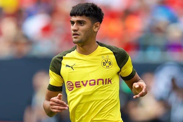 CHARLOTTE, USA - Sunday, July 22, 2018: Borussia Dortmund's Mahmoud Dahoud during a preseason International Champions Cup match between Borussia Dortmund and Liverpool FC at the  Bank of America Stadium. (Pic by David Rawcliffe/Propaganda)