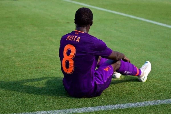 CHARLOTTE, USA - Sunday, July 22, 2018: Liverpool's Naby Keita during a preseason International Champions Cup match between Borussia Dortmund and Liverpool FC at the Bank of America Stadium. (Pic by David Rawcliffe/Propaganda)