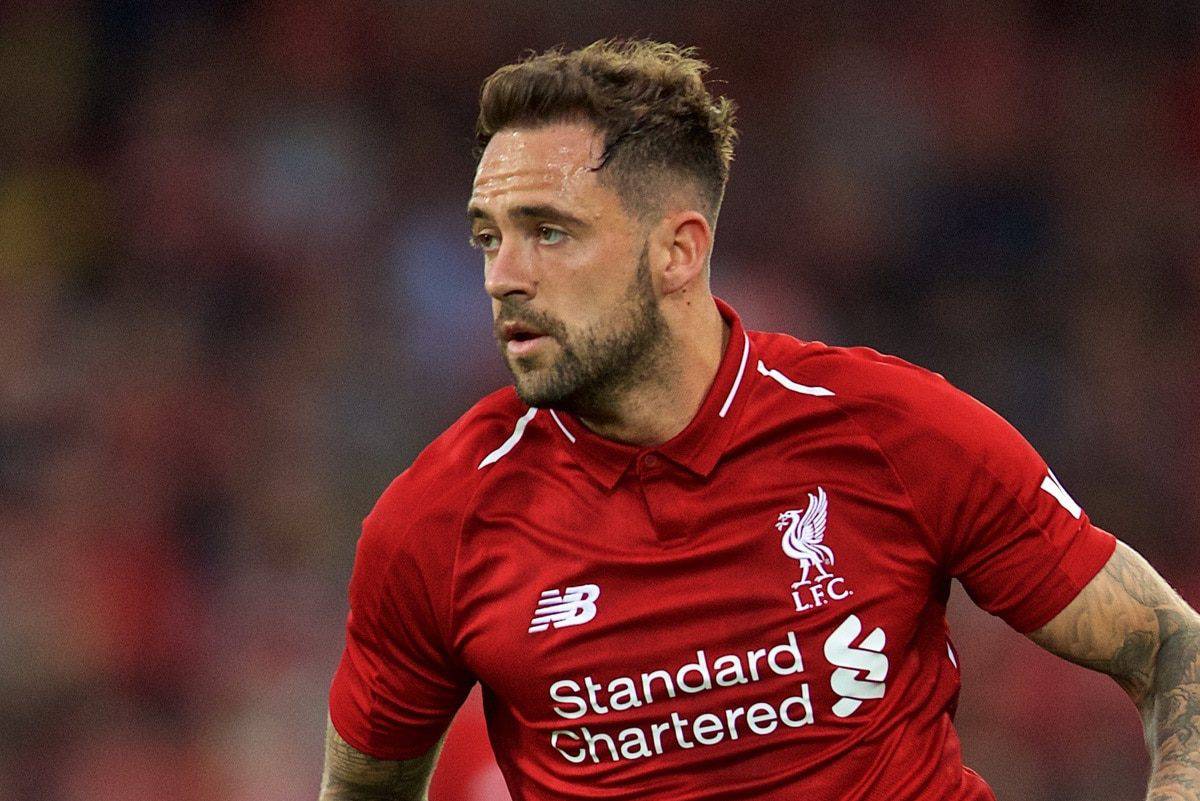 LIVERPOOL, ENGLAND - Tuesday, August 7, 2018: Liverpool's Danny Ings during the preseason friendly match between Liverpool FC and Torino FC at Anfield. (Pic by David Rawcliffe/Propaganda)