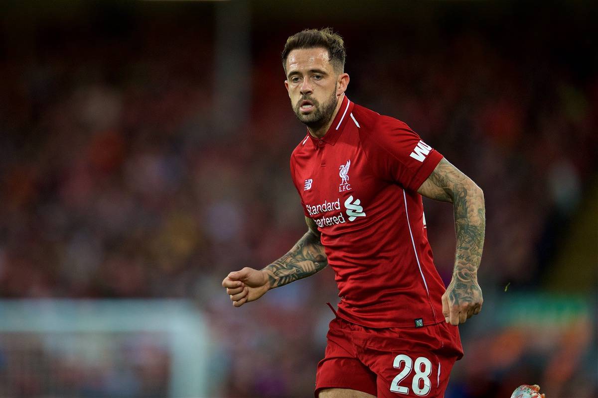 LIVERPOOL, ENGLAND - Tuesday, August 7, 2018: Liverpool's Danny Ings during the preseason friendly match between Liverpool FC and Torino FC at Anfield. (Pic by David Rawcliffe/Propaganda)