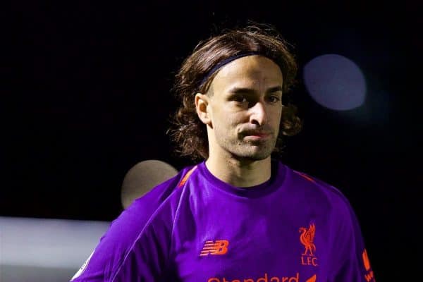 LONDON, ENGLAND - Friday, August 17, 2018: Liverpool's Lazar Markovic during the Under-23 FA Premier League 2 Division 1 match between Arsenal FC and Liverpool FC at Meadow Park. (Pic by David Rawcliffe/Propaganda)