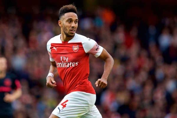 London, ENGLAND - Sunday, September 23, 2018: Arsenal's Pierre-Emerick Aubameyang during the FA Premier League match between Arsenal FC and Everton FC at the Emirates Stadium. (Pic by David Rawcliffe/Propaganda)