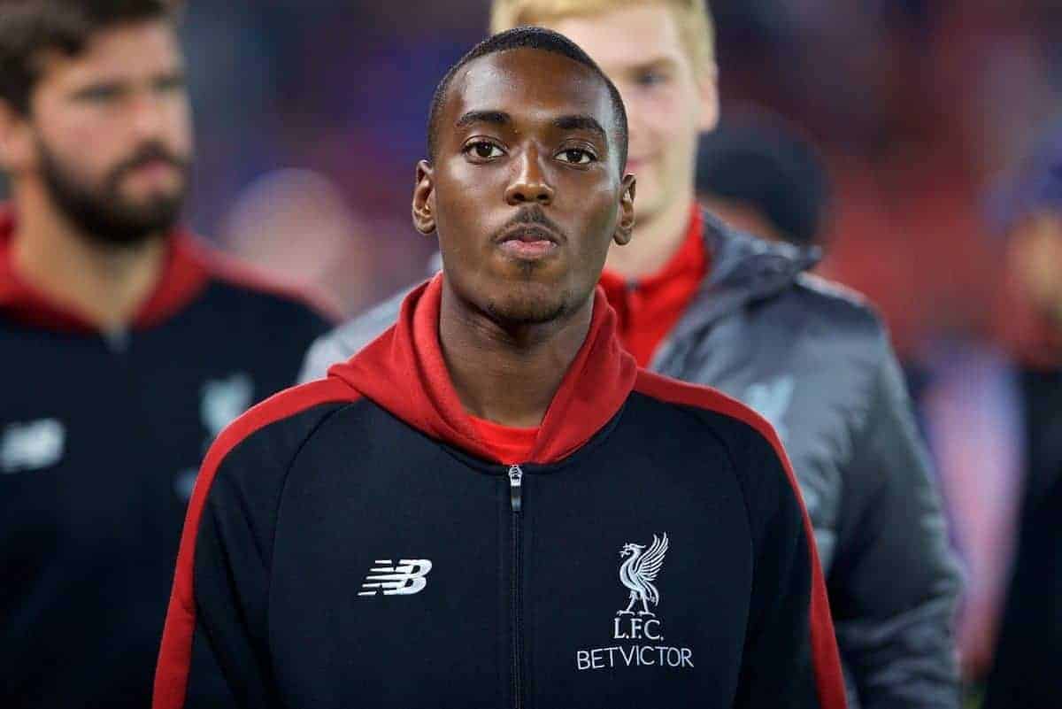 LIVERPOOL, ENGLAND - Wednesday, September 26, 2018: Liverpool's Rafael Camacho before the Football League Cup 3rd Round match between Liverpool FC and Chelsea FC at Anfield. (Pic by David Rawcliffe/Propaganda)