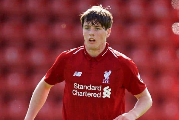 LONDON, ENGLAND - Saturday, September 29, 2018: Liverpool's substitute Liam Coyle during the Under-23 FA Premier League 2 Division 1 match between Chelsea FC and Liverpool FC at The Recreation Ground. (Pic by David Rawcliffe/Propaganda)