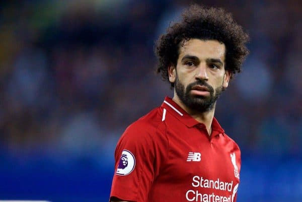 LONDON, ENGLAND - Saturday, September 29, 2018: Liverpool's Mohamed Salah during the FA Premier League match between Chelsea FC and Liverpool FC at Stamford Bridge. (Pic by David Rawcliffe/Propaganda)