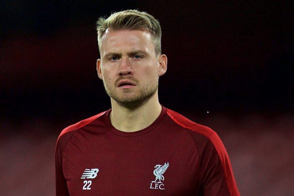 NAPLES, ITALY - Tuesday, October 2, 2018: Liverpool's goalkeeper Simon Mignolet during a training session ahead of the UEFA Champions League Group C match between S.S.C. Napoli and Liverpool FC at Stadio San Paolo. (Pic by David Rawcliffe/Propaganda)