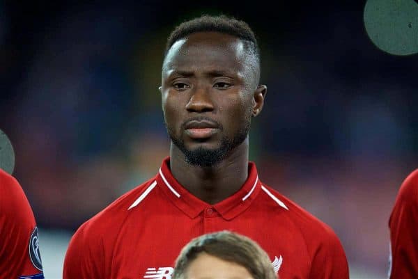NAPLES, ITALY - Wednesday, October 3, 2018: Liverpool's Naby Keita lines-up before the UEFA Champions League Group C match between S.S.C. Napoli and Liverpool FC at Stadio San Paolo. (Pic by David Rawcliffe/Propaganda)