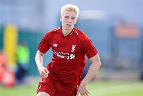 NAPLES, ITALY - Wednesday, October 3, 2018: Liverpool's substitute Luis Longstaff during the UEFA Youth League Group C match between S.S.C. Napoli and Liverpool FC at Stadio Comunale di Frattamaggiore. (Pic by David Rawcliffe/Propaganda)