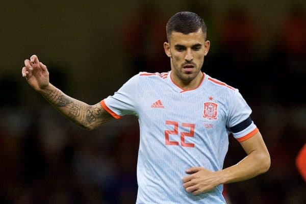 CARDIFF, WALES - Thursday, October 11, 2018: Spain's Dani Ceballos during the International Friendly match between Wales and Spain at the Principality Stadium. (Pic by David Rawcliffe/Propaganda)