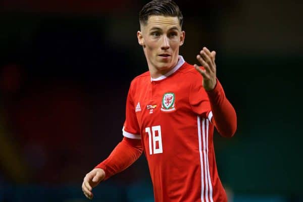 CARDIFF, WALES - Thursday, October 11, 2018: Wales' Harry Wilson during the International Friendly match between Wales and Spain at the Principality Stadium. (Pic by Laura Malkin/Propaganda)