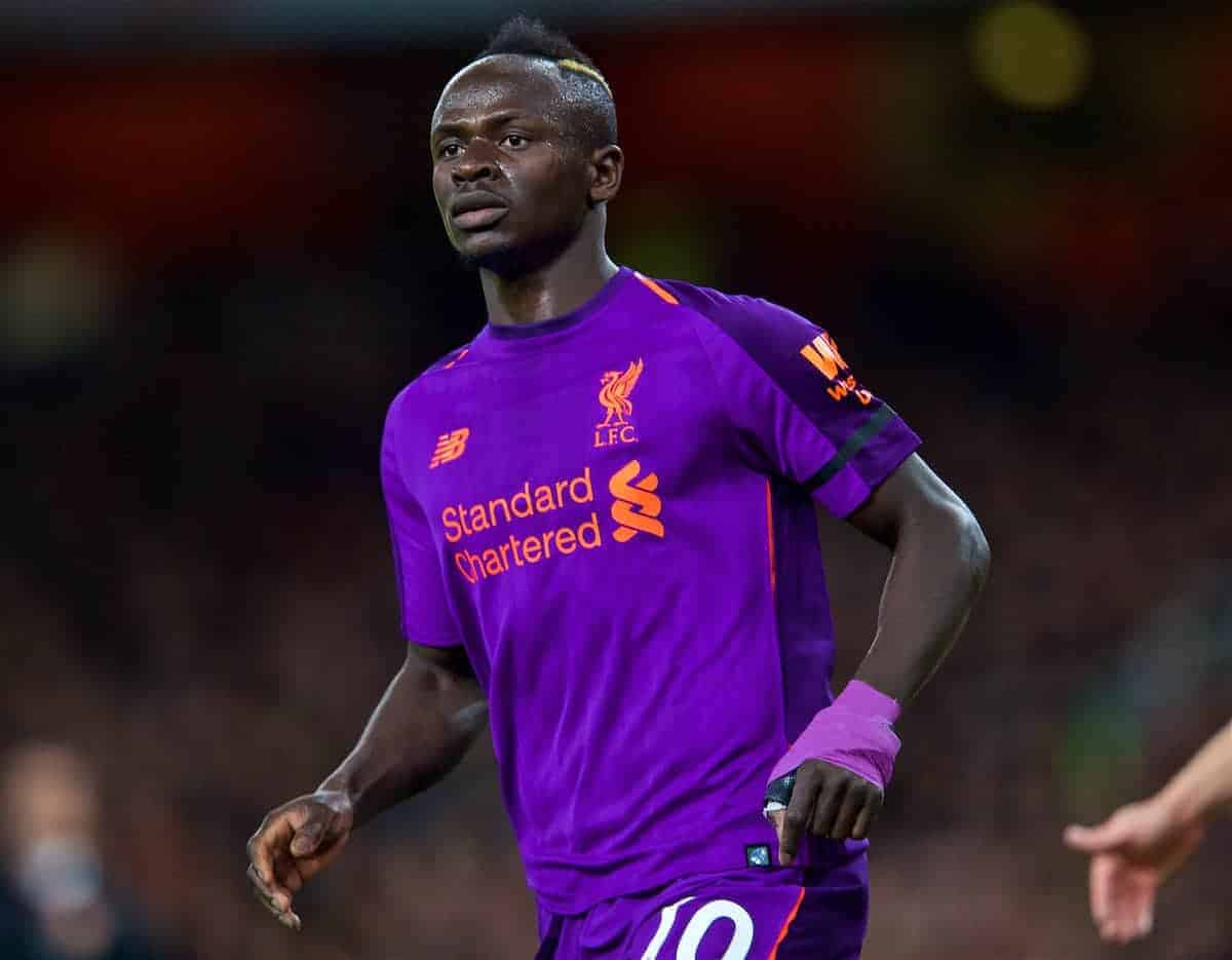 LONDON, ENGLAND - Saturday, November 3, 2018: Liverpool's Sadio Mane during the FA Premier League match between Arsenal FC and Liverpool FC at Emirates Stadium. (Pic by David Rawcliffe/Propaganda)