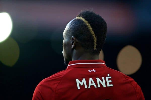 LIVERPOOL, ENGLAND - Sunday, November 11, 2018: Liverpool's Sadio Mane during the FA Premier League match between Liverpool FC and Fulham FC at Anfield. (Pic by David Rawcliffe/Propaganda)