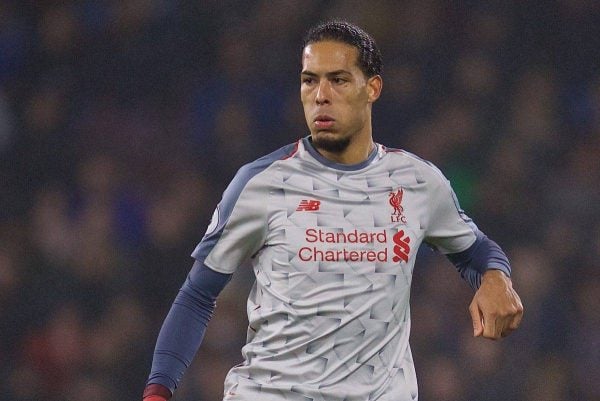 BURNLEY, ENGLAND - Wednesday, December 5, 2018: Liverpool's Virgil van Dijk during the FA Premier League match between Burnley FC and Liverpool FC at Turf Moor. (Pic by David Rawcliffe/Propaganda)