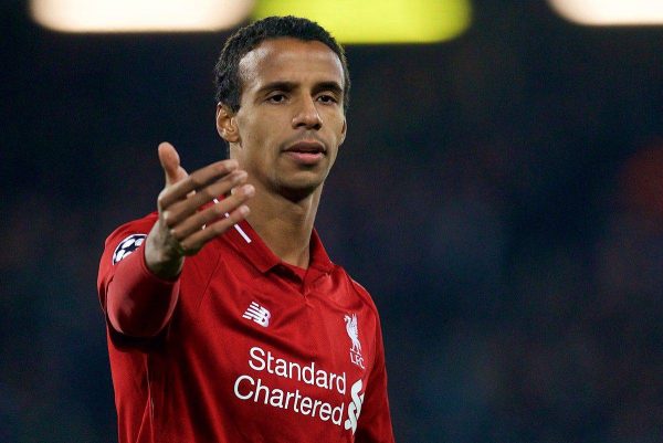 LIVERPOOL, ENGLAND - Tuesday, December 11, 2018: Liverpool's Joel Matip during the UEFA Champions League Group C match between Liverpool FC and SSC Napoli at Anfield. (Pic by David Rawcliffe/Propaganda)