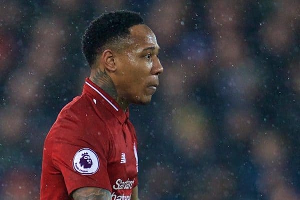 LIVERPOOL, ENGLAND - Sunday, December 16, 2018: Liverpool's Nathaniel Clyne during the FA Premier League match between Liverpool FC and Manchester United FC at Anfield. (Pic by David Rawcliffe/Propaganda)