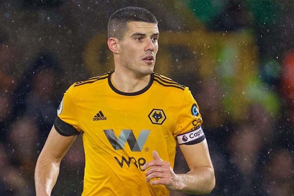 WOLVERHAMPTON, ENGLAND - Friday, December 21, 2018: Wolverhampton Wanderers' captain Conor Coady during the FA Premier League match between Wolverhampton Wanderers FC and Liverpool FC at Molineux Stadium. (Pic by David Rawcliffe/Propaganda)