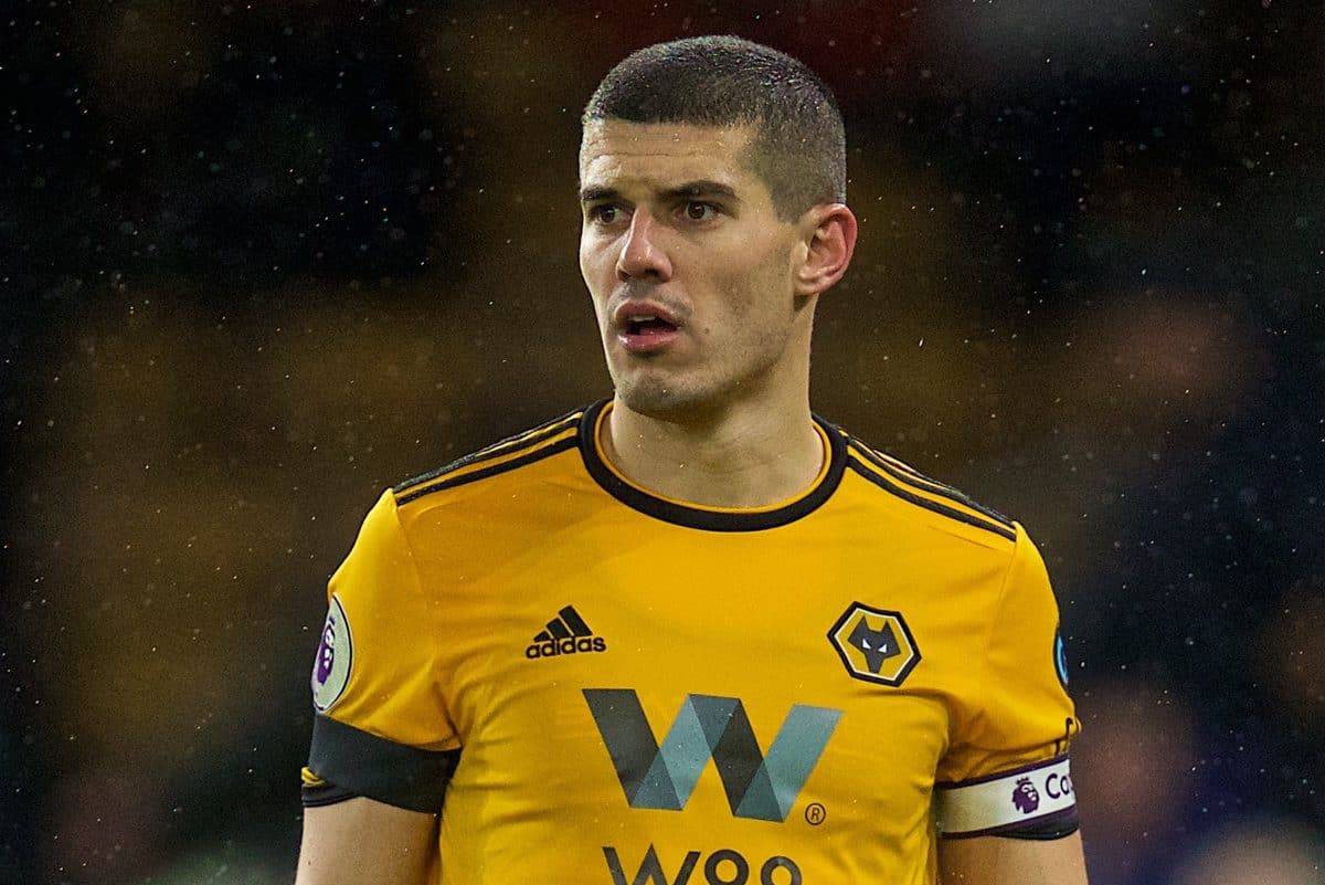 WOLVERHAMPTON, ENGLAND - Friday, December 21, 2018: Wolverhampton Wanderers' captain Conor Coady during the FA Premier League match between Wolverhampton Wanderers FC and Liverpool FC at Molineux Stadium. (Pic by David Rawcliffe/Propaganda)