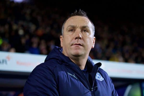 BIRKENHEAD, ENGLAND - Friday, January 4, 2019: Tranmere Rovers' manager Micky Mellon before the FA Cup 3rd Round match between Tranmere Rovers FC and Tottenham Hotspur FC at Prenton Park. (Pic by David Rawcliffe/Propaganda)