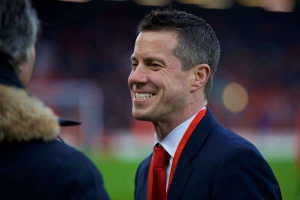 LIVERPOOL, ENGLAND - Saturday, January 19, 2019: Liverpool's commercial Director Billy Hogan pictured before the FA Premier League match between Liverpool FC and Crystal Palace FC at Anfield. (Pic by David Rawcliffe/Propaganda)