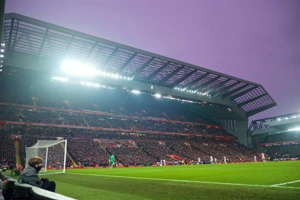 LIVERPOOL, ENGLAND - Saturday, January 19, 2019: A general view of Liverpool's Main Stand during the FA Premier League match between Liverpool FC and Crystal Palace FC at Anfield. (Pic by David Rawcliffe/Propaganda)