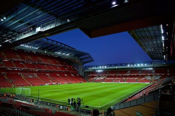 A general view of Liverpool's Anfield stadium / Anfield Road End (Pic by David Rawcliffe/Propaganda)