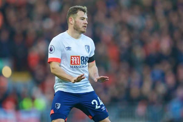 LIVERPOOL, ENGLAND - Saturday, February 9, 2019: AFC Bournemouth's Ryan Fraser during the FA Premier League match between Liverpool FC and AFC Bournemouth at Anfield. (Pic by David Rawcliffe/Propaganda)