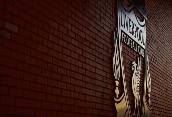 Liverpool badge, Anfield, general. (Pic by Paul Greenwood/Propaganda)