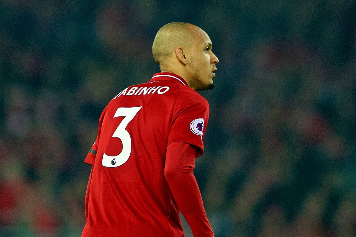 LIVERPOOL, ENGLAND - Wednesday, February 27, 2019: Liverpool's Fabio Henrique Tavares 'Fabinho' during the FA Premier League match between Liverpool FC and Watford FC at Anfield. (Pic by Paul Greenwood/Propaganda)