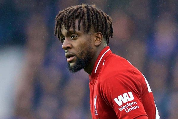 LIVERPOOL, ENGLAND - Sunday, March 3, 2019: Liverpool's Divock Origi during the FA Premier League match between Everton FC and Liverpool FC, the 233rd Merseyside Derby, at Goodison Park. (Pic by Laura Malkin/Propaganda)