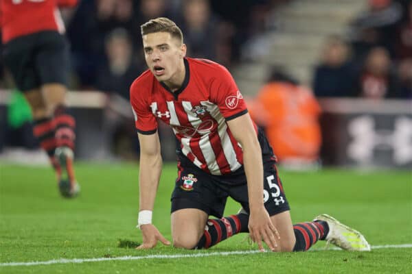 SOUTHAMPTON, ENGLAND - Friday, April 5, 2019: Southampton's Jan Bednarek during the FA Premier League match between Southampton FC and Liverpool FC at the St. Mary's Stadium. (Pic by David Rawcliffe/Propaganda)