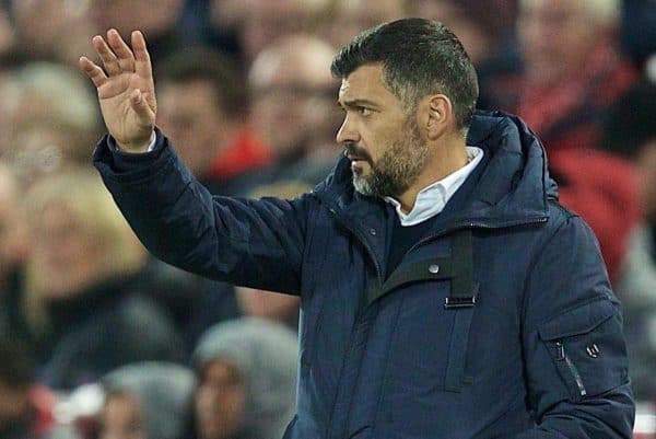 LIVERPOOL, ENGLAND - Tuesday, April 9, 2019: FC Porto's head coach Sérgio Conceição during the UEFA Champions League Quarter-Final 1st Leg match between Liverpool FC and FC Porto at Anfield. (Pic by David Rawcliffe/Propaganda)