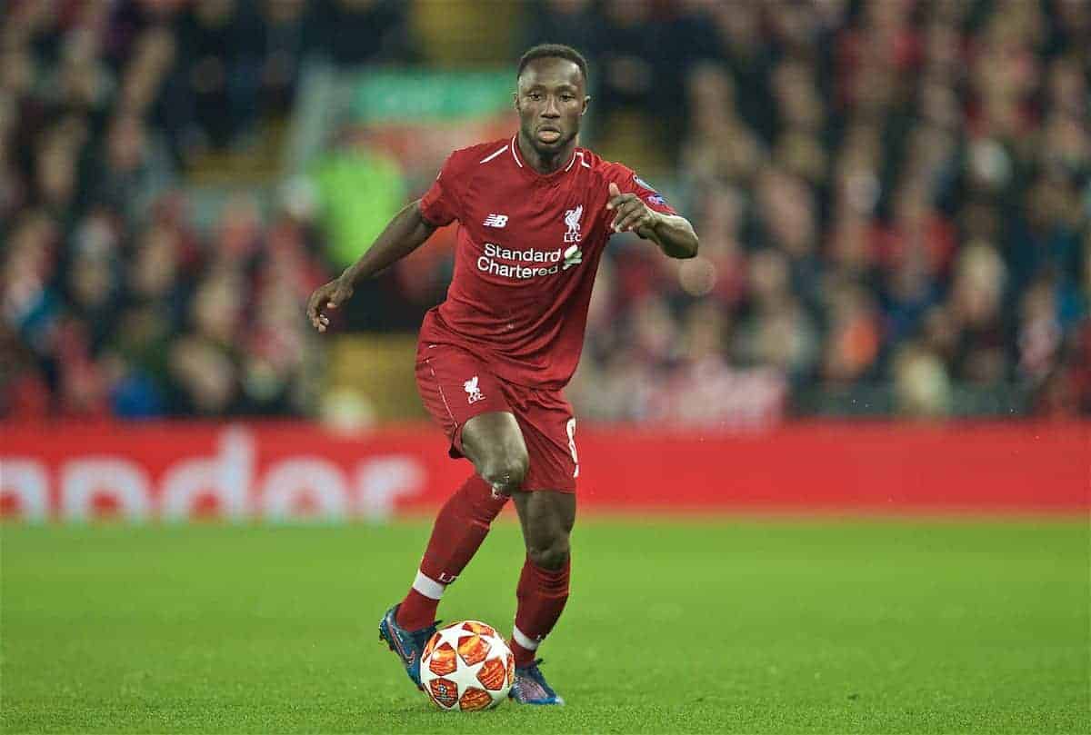 LIVERPOOL, ENGLAND - Tuesday, April 9, 2019: Liverpool's Naby Keita during the UEFA Champions League Quarter-Final 1st Leg match between Liverpool FC and FC Porto at Anfield. (Pic by David Rawcliffe/Propaganda)