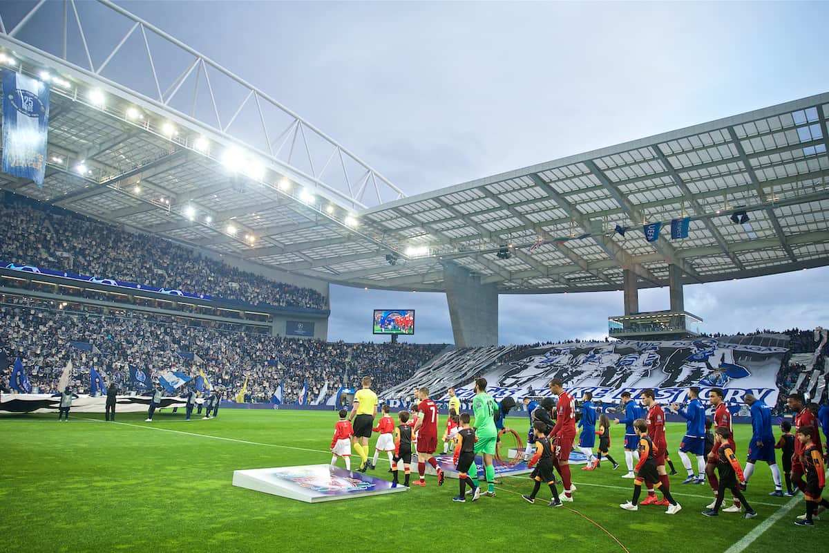 PORTO, PORTUGAL - Wednesday, April 17, 2019: Liverpool players walk out before the UEFA Champions League Quarter-Final 2nd Leg match between FC Porto and Liverpool FC at Estádio do Dragão. (Pic by David Rawcliffe/Propaganda)