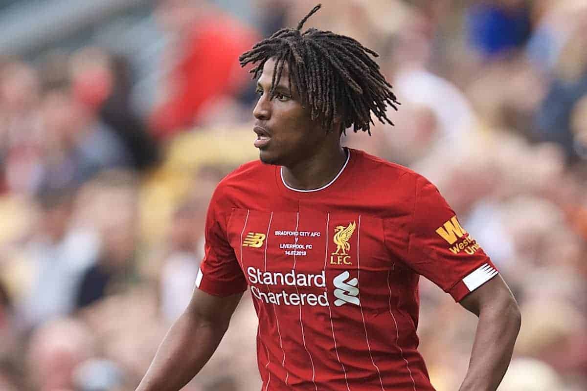 BRADFORD, ENGLAND - Saturday, July 13, 2019: Liverpool's Yasser Larouci during a pre-season friendly match between Bradford City AFC and Liverpool FC at Valley Parade. (Pic by David Rawcliffe/Propaganda)