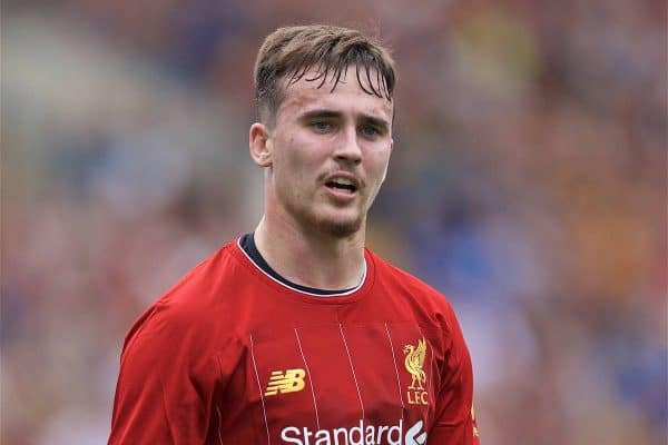 BRADFORD, ENGLAND - Saturday, July 13, 2019: Liverpool's Liam Millar during a pre-season friendly match between Bradford City AFC and Liverpool FC at Valley Parade. (Pic by David Rawcliffe/Propaganda)