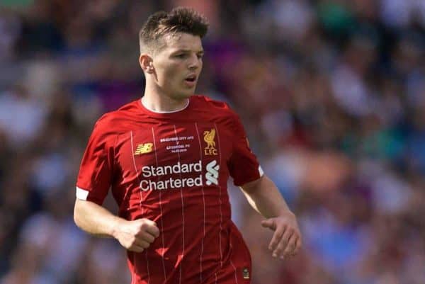 BRADFORD, ENGLAND - Saturday, July 13, 2019: Liverpool's Bobby Duncan during a pre-season friendly match between Bradford City AFC and Liverpool FC at Valley Parade. (Pic by David Rawcliffe/Propaganda)