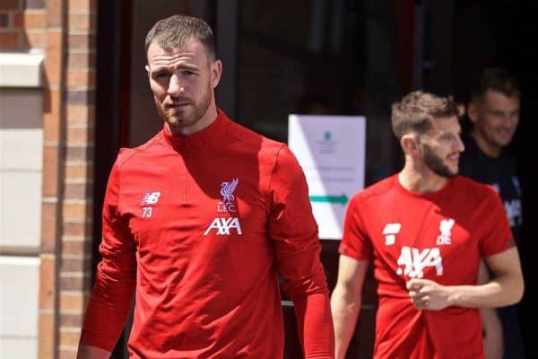 SOUTH BEND, INDIANA, USA - Tuesday, July 16, 2019: Liverpool's goalkeeper Andy Lonergan departs the team hotel in South Bend for their first training session at the start of the club's pre-season tour of America. (Pic by David Rawcliffe/Propaganda)