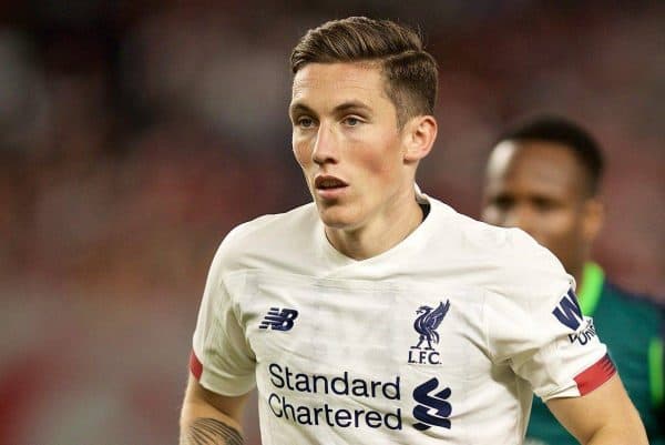 NEW YORK, NEW YORK, USA - Wednesday, July 24, 2019: Liverpool's Harry Wilson during a friendly match between Liverpool FC and Sporting Clube de Portugal at the Yankee Stadium on day nine of the club's pre-season tour of America. (Pic by David Rawcliffe/Propaganda)