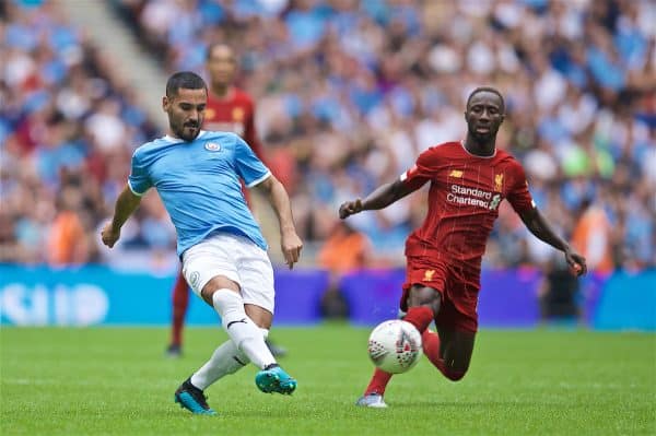 LONDON, ENGLAND - Sunday, August 4, 2019: Manchester City's Ilkay Gundogan during the FA Community Shield match between Manchester City FC and Liverpool FC at Wembley Stadium. (Pic by David Rawcliffe/Propaganda)