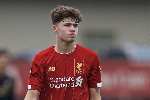 KIRKBY, ENGLAND - Saturday, August 10, 2019: Liverpool's Neco Williams during the Under-23 FA Premier League 2 Division 1 match between Liverpool FC and Tottenham Hotspur FC at the Academy. (Pic by David Rawcliffe/Propaganda)