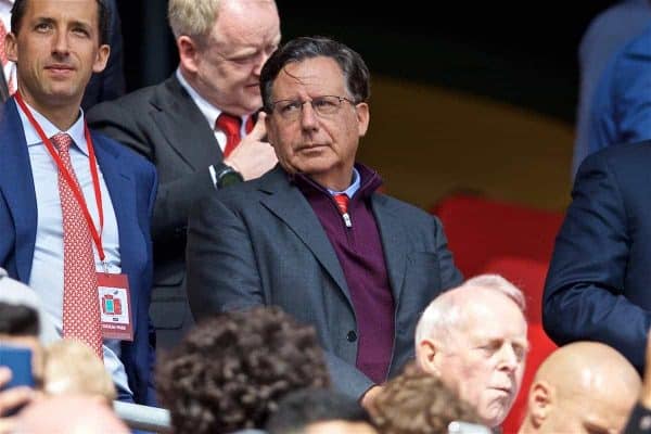 LIVERPOOL, England - Samstag, 14. September 2019: Liverpool-Partner und NESV-Vorsitzender Tom Werner während des Premier-League-Spiels zwischen Liverpool und Newcastle United an der Anfield Road.  (Bild David Rawcliffe/Werbung)