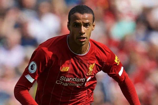 LIVERPOOL, ENGLAND - Saturday, September 14, 2019: Liverpool's Joel Matip during the FA Premier League match between Liverpool FC and Newcastle United FC at Anfield. (Pic by David Rawcliffe/Propaganda)