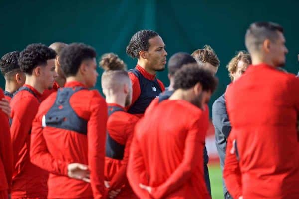 LIVERPOOL, ENGLAND - Monday, September 16, 2019: Liverpool's Virgil van Dijk during a training session at Melwood Training Ground ahead of the UEFA Champions League Group E match between SSC Napoli and Liverpool FC. (Pic by Laura Malkin/Propaganda)