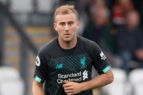 BOREHAMWOOD, ENGLAND - Saturday, September 28, 2019: Liverpool's Herbie Kane during the Under-23 FA Premier League 2 Division 1 match between Arsenal FC and Liverpool FC at Meadow Park. (Pic by Kunjan Malde/Propaganda)