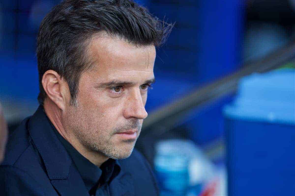 LIVERPOOL, ENGLAND - Saturday, September 21, 2019: Everton's manager Marco Silva during the FA Premier League match between Everton FC and Sheffield United FC at Goodison Park. (Pic by David Rawcliffe/Propaganda)