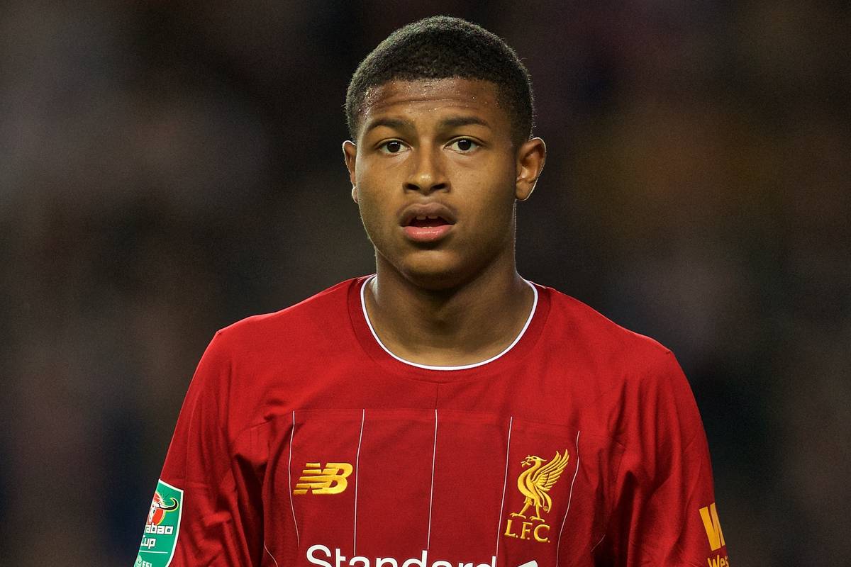 MILTON KEYNES, ENGLAND - Wednesday, September 25, 2019: Liverpool's Rhian Brewster during the Football League Cup 3rd Round match between MK Dons FC and Liverpool FC at Stadium MK. (Pic by David Rawcliffe/Propaganda)